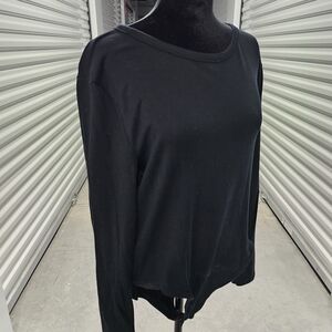 GAP Black Long Sleeve Bodysuit